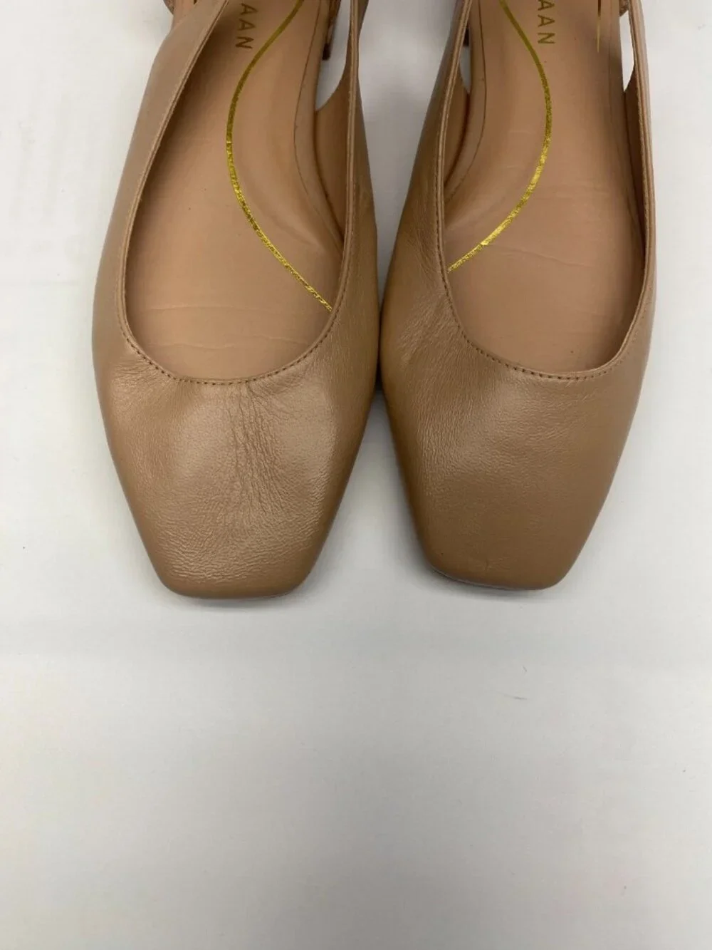Cole Haan Womens Bria Cutout Flat In Brush Square Toe Leather Flat Sz 6 B